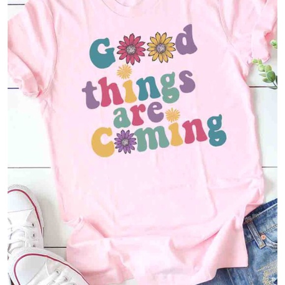 🌻LAST! Good Things are Coming! 🌸Floral Retro Tee - Picture 2 of 2